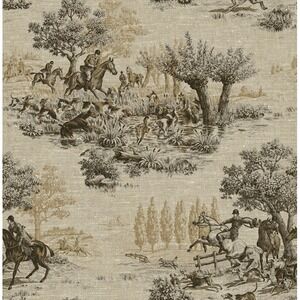 Wallquest Wall Paper Hudson Horse & Hound Toile Pattern CC52006 New 56.4 sq ft